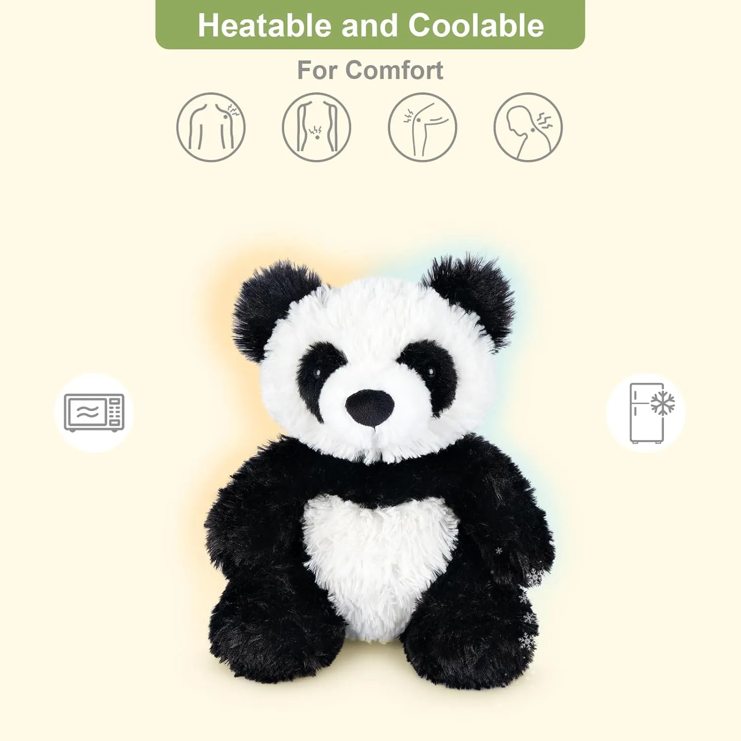 Heatable & Coolable Panda Stuffed Animals, Cute Microwavable Heating Pad Plushies for Soothing & Relaxation, Stuffed Plush Toys, Panda Gifts