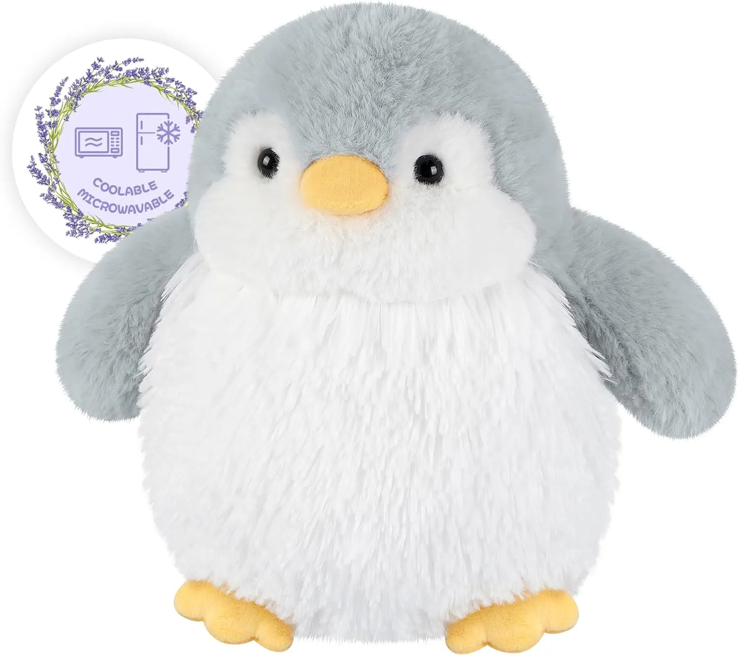 Heatable & Coolable Penguin Plush, Microwavable Heating Pad Stuffed Animal for Soothing & Relaxation, Cute Stuffed Penguins Toy, Penguin Gifts for Girls & Boys
