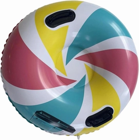 Heavy Duty Winter Snow Tube Easy to Carry Diameter 91cm Tube Snow Toy Thick Bottom Inflatable Sled for Sledding