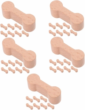 Hemoton 40pcs Wooden Train Track Connectors Adapters for Creative Play Compatible Major Railway Brands Compact Design for Boys and Girls Cognitive Development and Coordination