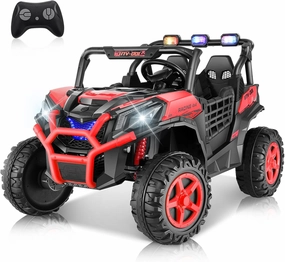Hikole 4X4 Ride on Car Truck, Electric UTV for Big Kids Buggy Car w/Remote Control, Gift for Boys Girls, Red