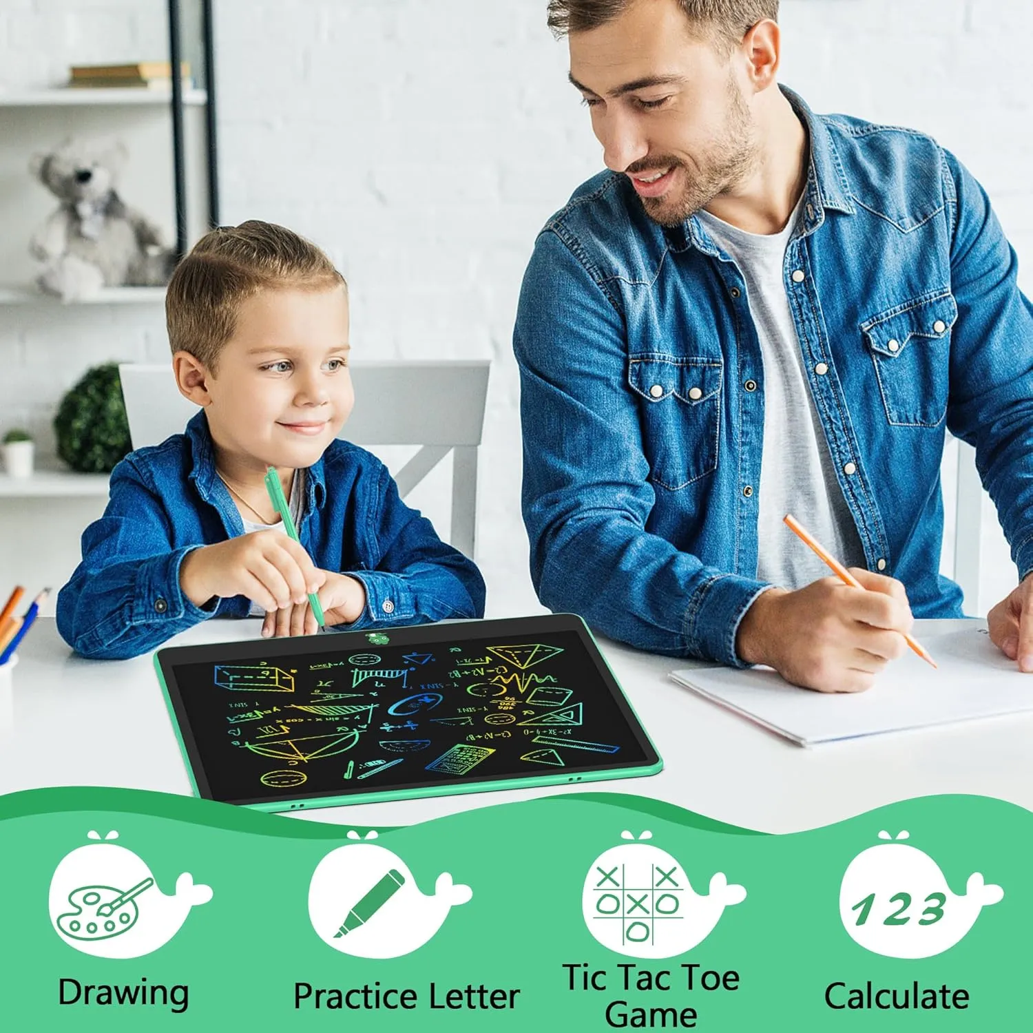 Hockvill LCD Writing Tablet for Kids 16 Inch, Toys for Girls Boys Drawing Pad for 3 4 5 6 7 Year Old Kid, Toddler Doodle Board Christmas Birthday Gift for Children