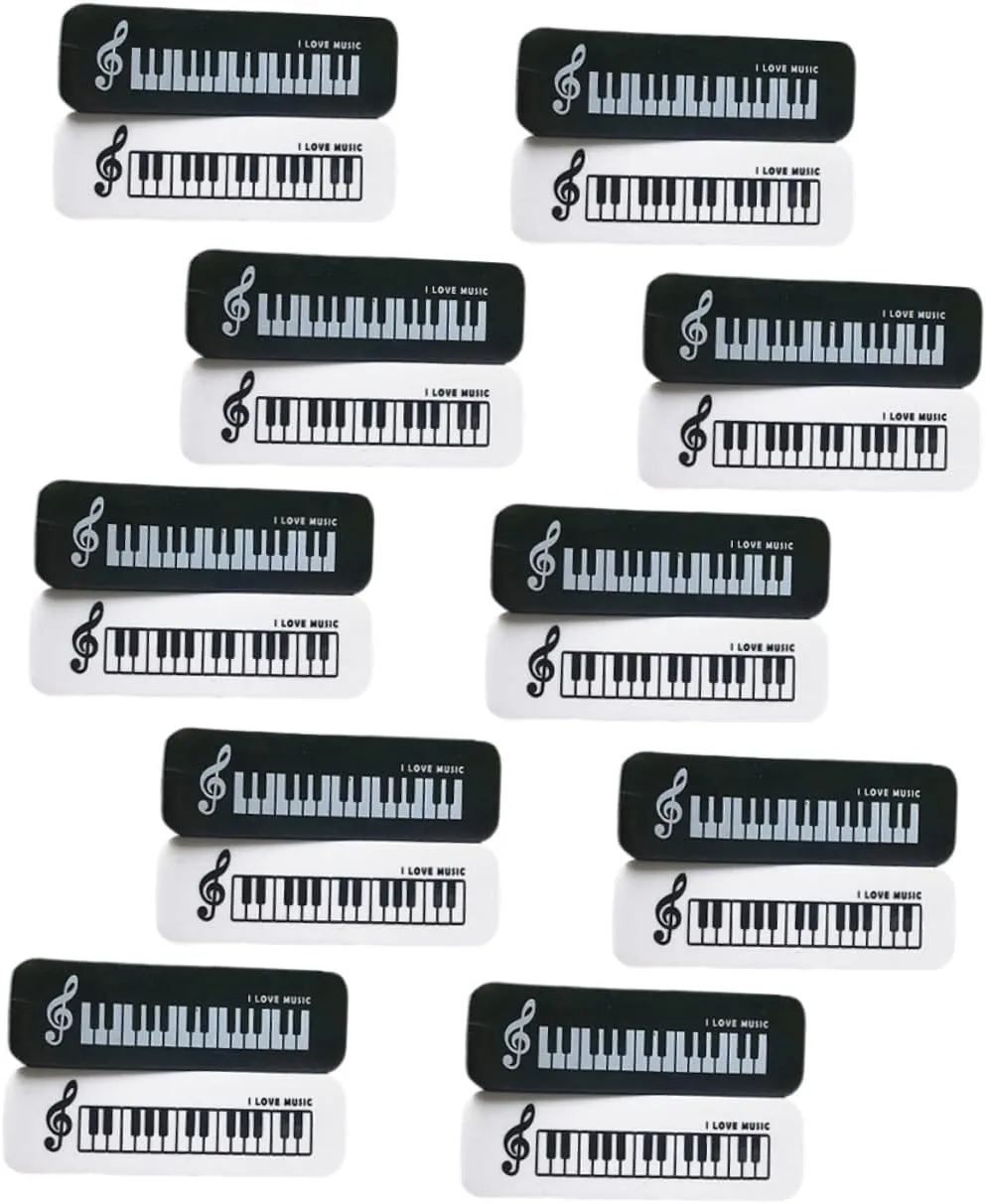 Homoyoyo 20 pcs Small Cute Piano Shaped Erasers Decorative Pencil Erasers for Home Classroom Rewards Party Favors and Game Prizes Compact and Convenient Design for Students