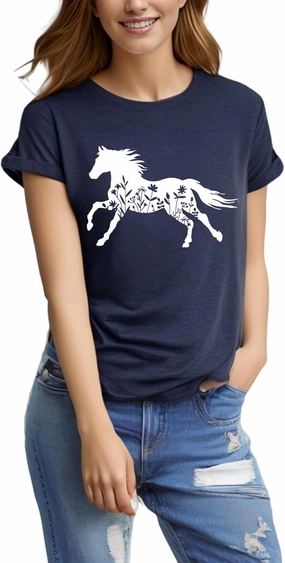 Horse Shirts for Women Horse Riding Tee Shirt Animal Lover Gift Western Country Summer Casual Graphic Tees Tops