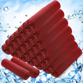 Hosuly 30 Pack Cooling Towels, 40"x12" Ice Breathable Soft Chilly Sweat Rag Microfiber Workout Rags for Gym Cooling Towels for Neck and Face for Yoga Golf Sport Running