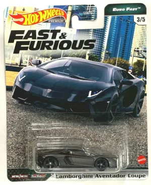 Hot Wheels Fast & Furious Collection Lamborghini Aventador 1:64 Scale Vehicle from The Fast Film Franchise, Modern & Classic Cars, Great Gift for Collectors & Fans of The Movies