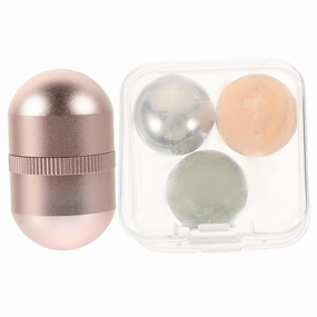 Housoutil 1set Ice Jade Detachable Facial Roller for Skin Care Volcanic Beauty Tool for Face Eye Neck and Seniors