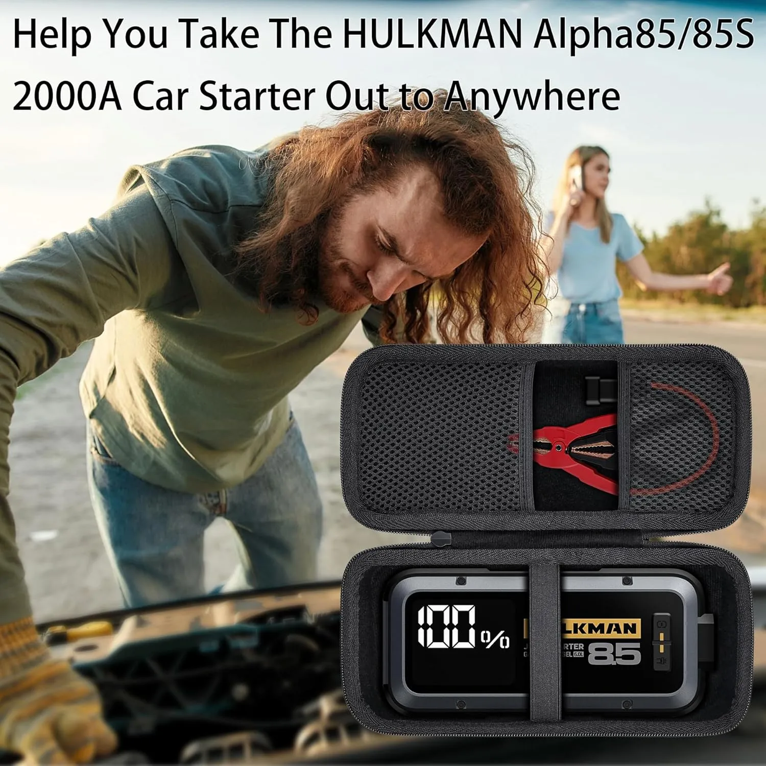 HULKMAN Alpha 85 Case 85s Jump Starter Car Battery Charger Hard Travel Carrying