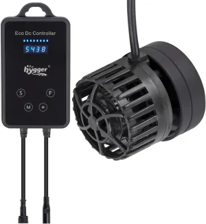 hygger Mini Wave Maker Aquarium Magnetic DC Powerhead with LED Display Controller for Saltwater Tank, 1600 GPH Aquarium Water Circulation Pump 5 to 30 Gallon Black