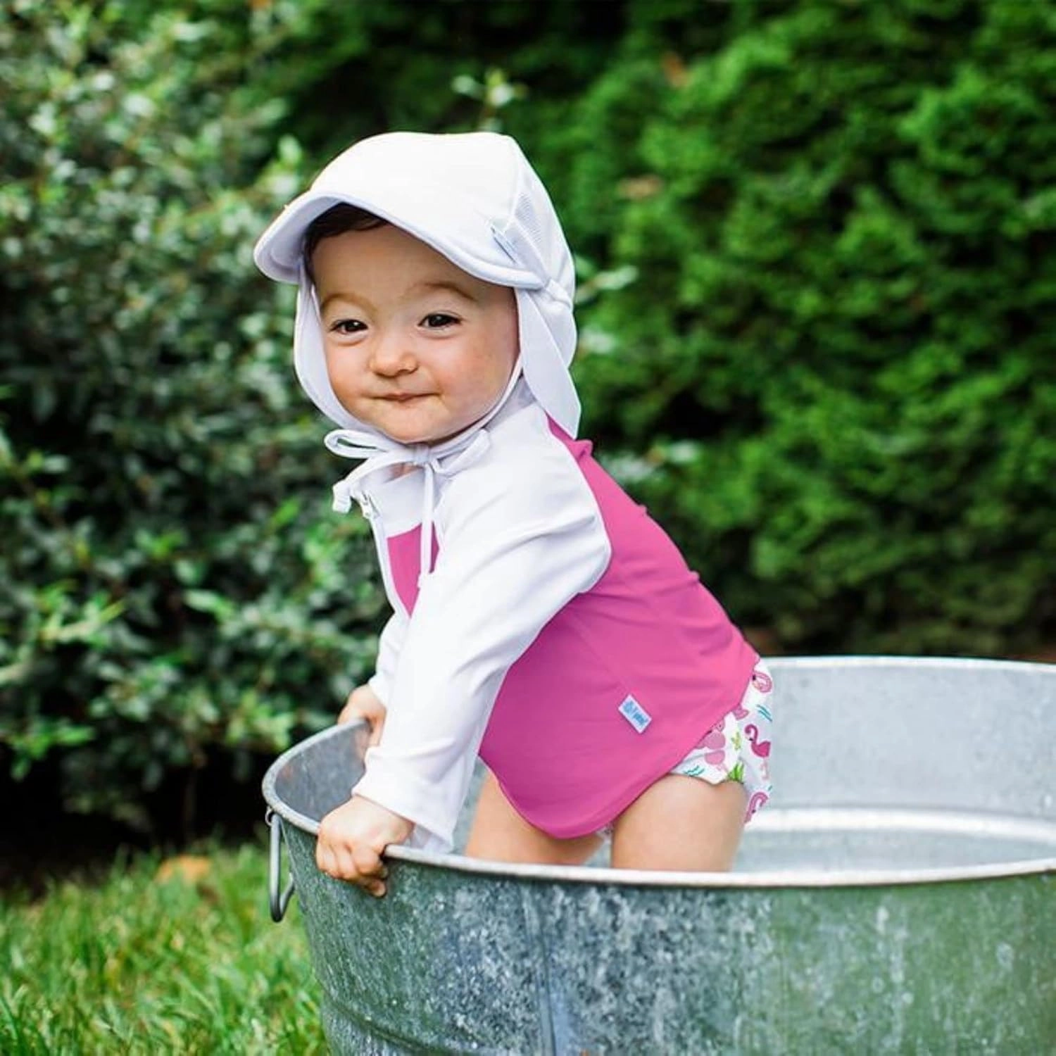 i Play Breathable Solid Flap Infant Baby Sun Protection & Swim Hat