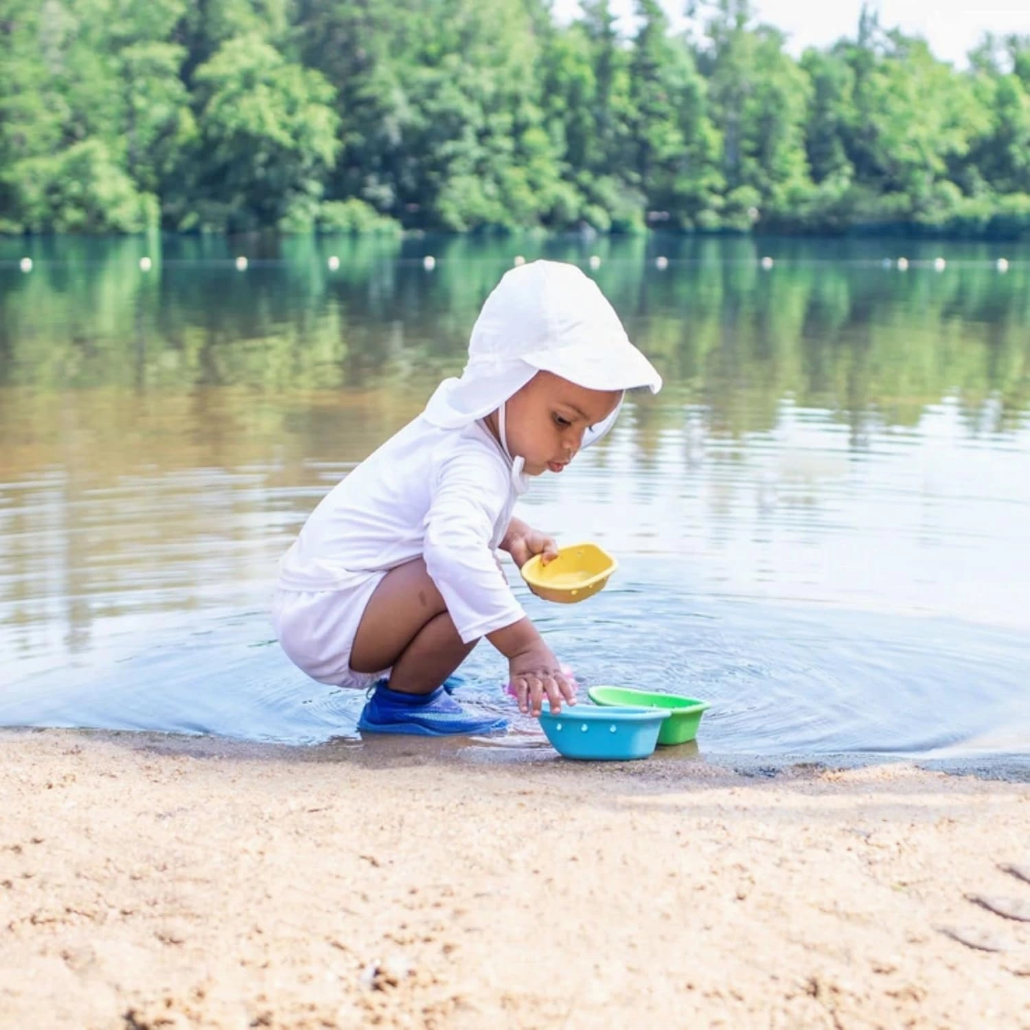 i Play Breathable Solid Flap Infant Baby Sun Protection & Swim Hat
