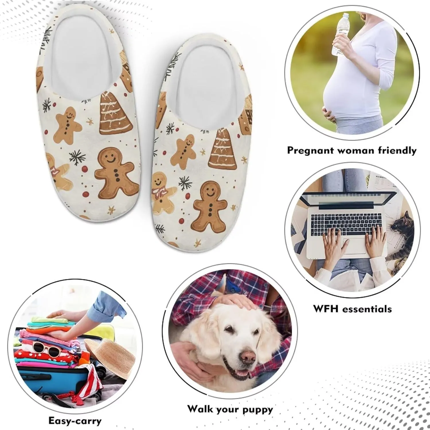 Indoor Slippers Colorful Fashion Animal Print for Women Skin-friendly Soft Shoes Fit for Home Bedroom Kitchen