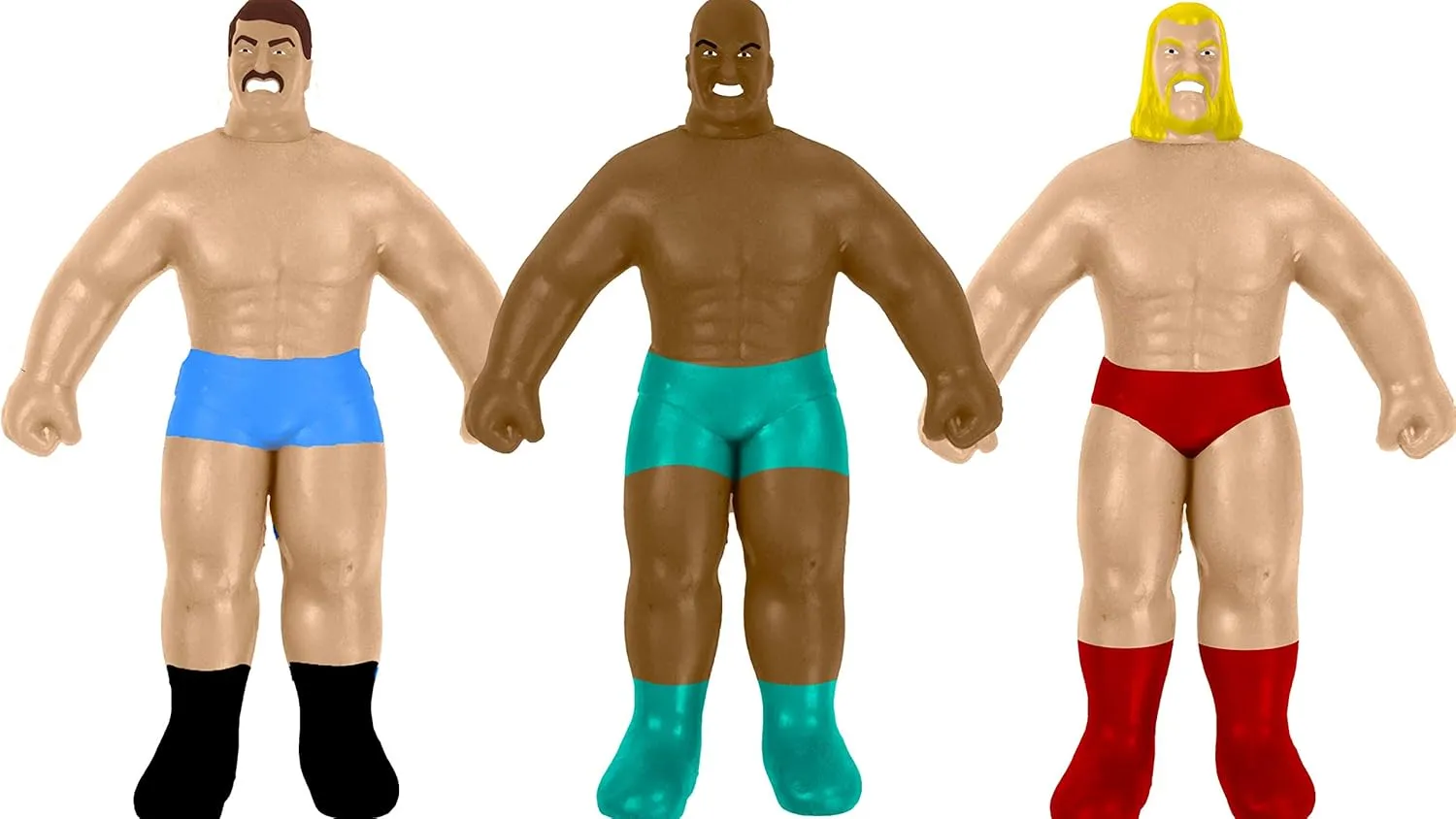 JA-RU Super Stretchy Wrestlers Action Figures (12) Squishy Stretch Man. Wrestling Toys for Kids. Stress Relief Fidget. Classic Retro 90s Toys Nostalgia. 4307-12p