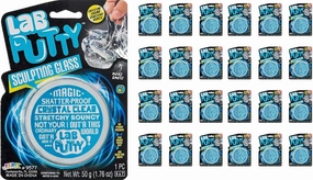 JA-RU Lab Putty Clear Slime Fidget Putty with Tin Case (12 Units) Sensory for Kids. Non Sticky Slime Party Favors for Kids. Stress Relief Anger Management Toys. 9577-12p