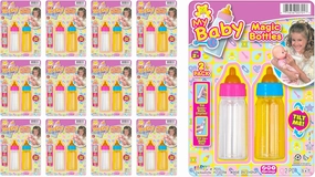 JA-RU Magic Baby Doll Bottles with Disappearing Milk & Juice (12 Toddler Play Set) 2 Bottles Each Set. Fun Baby Doll Accessories. Interactive Toy for Girls. 701-12s