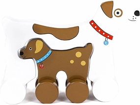 Jack Rabbit Creations Inc Big & Little Wooden Push Toy Dog