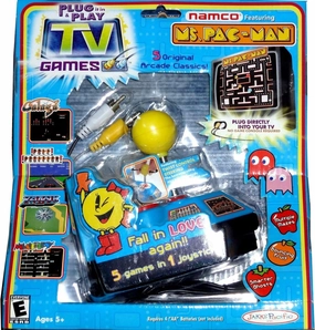 JAKKS Pacific Ms. Pac-Man Plug-and-Play with 5 Classic Arcade Games