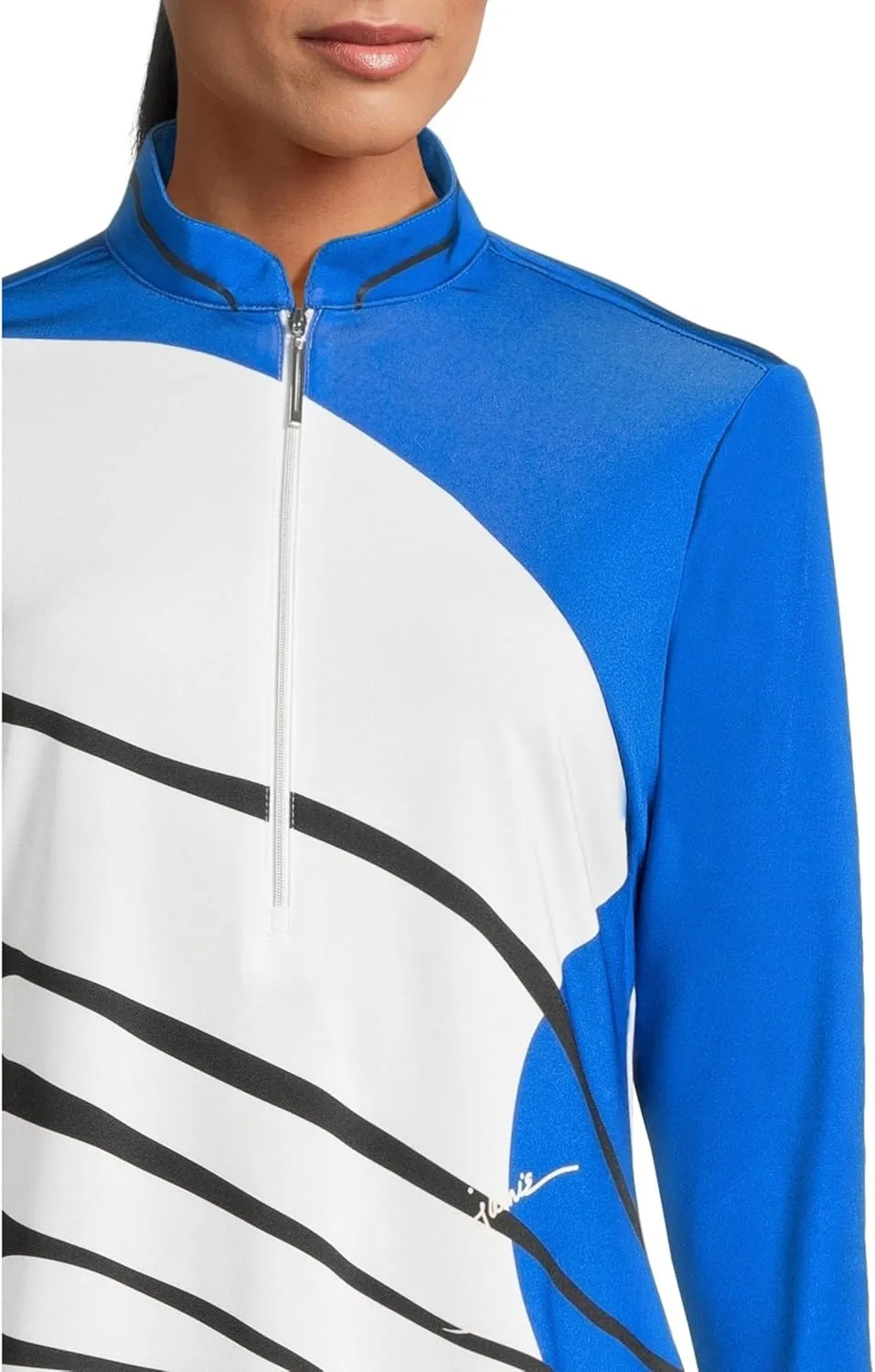 Jamie Sadock Women's Wrapped Print Long Sleeve 1/4 Zip Top