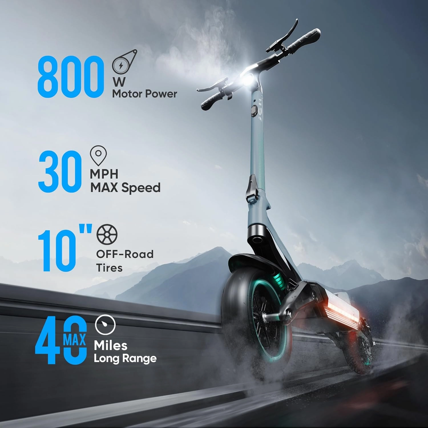 JGH X3/G1 Electric Scooter Adults,800/6000W Motor,30/55 MPH Top Speed,Off Road Pneumatic Tires,Adult Electric Scooter,Folding Commuter Fast Electric Scooter with Smart APP