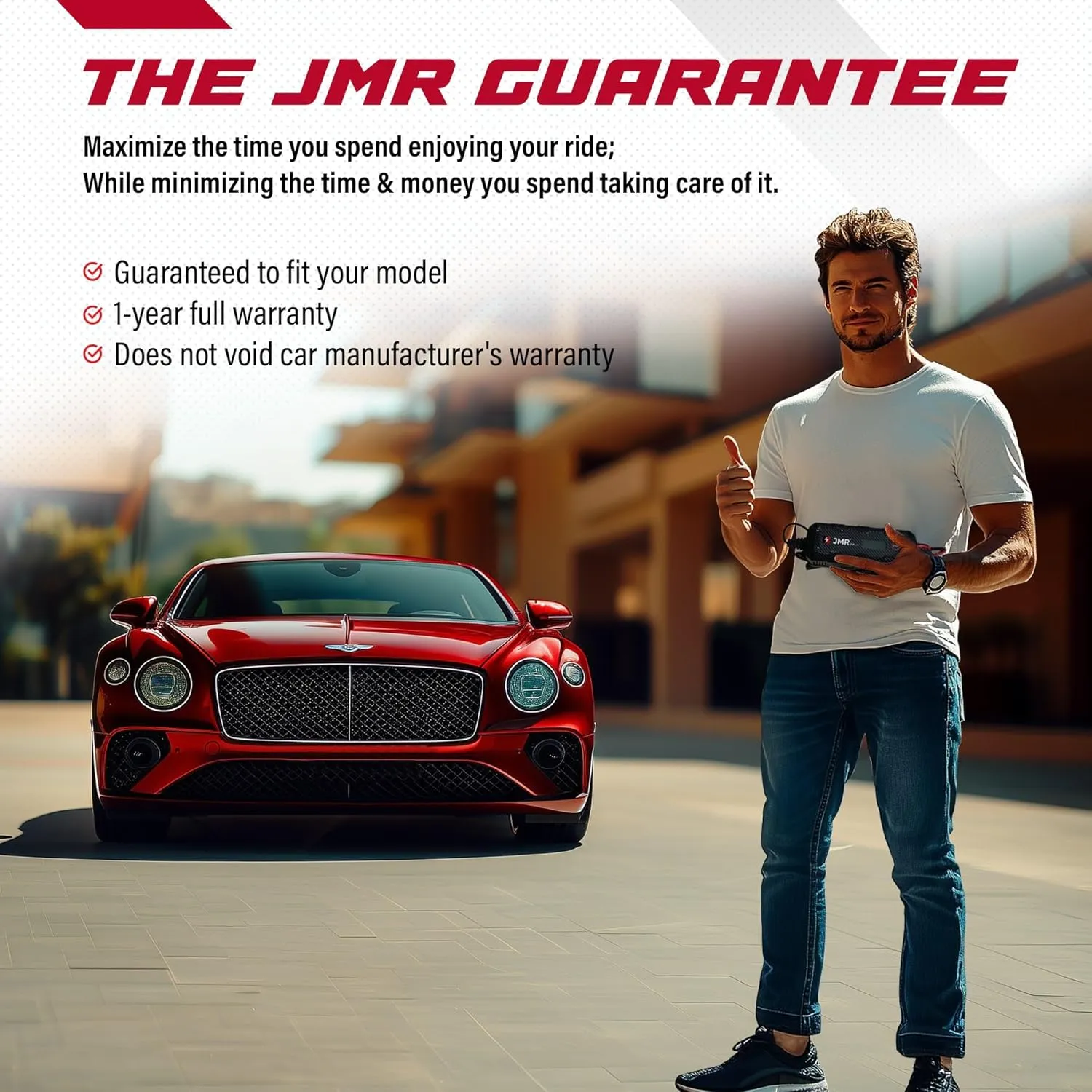 JMR Battery Charger for Bentley Continental GT Bentayga Flying Spur Mulsanne Trickle Charger Conditioner Maintainer (Magnetic Port, Add Lithium Mode)