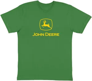 John Deere Mens Classic Yellow Logo Short Sleeve T-Shirt