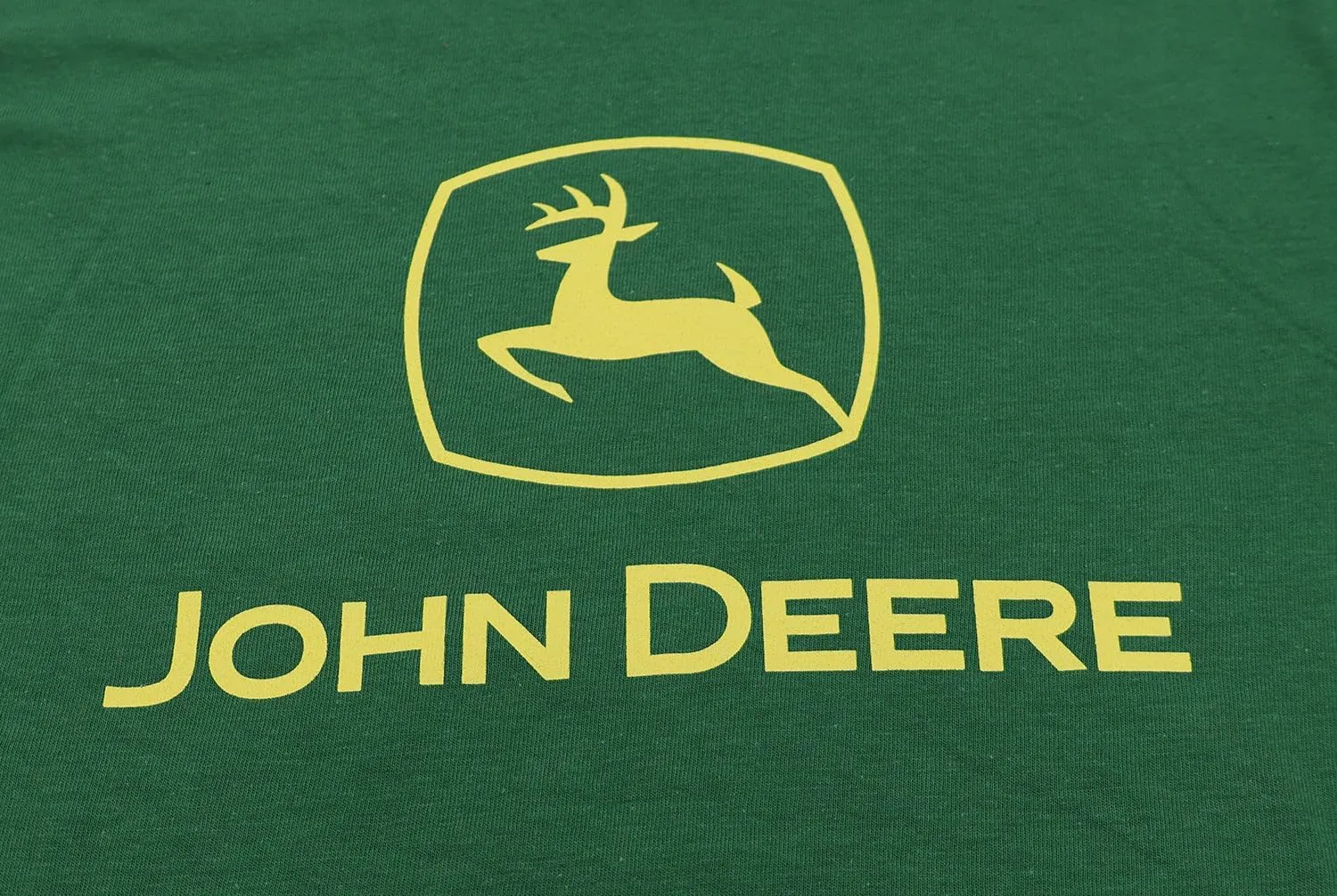 John Deere Mens Classic Yellow Logo Short Sleeve T-Shirt