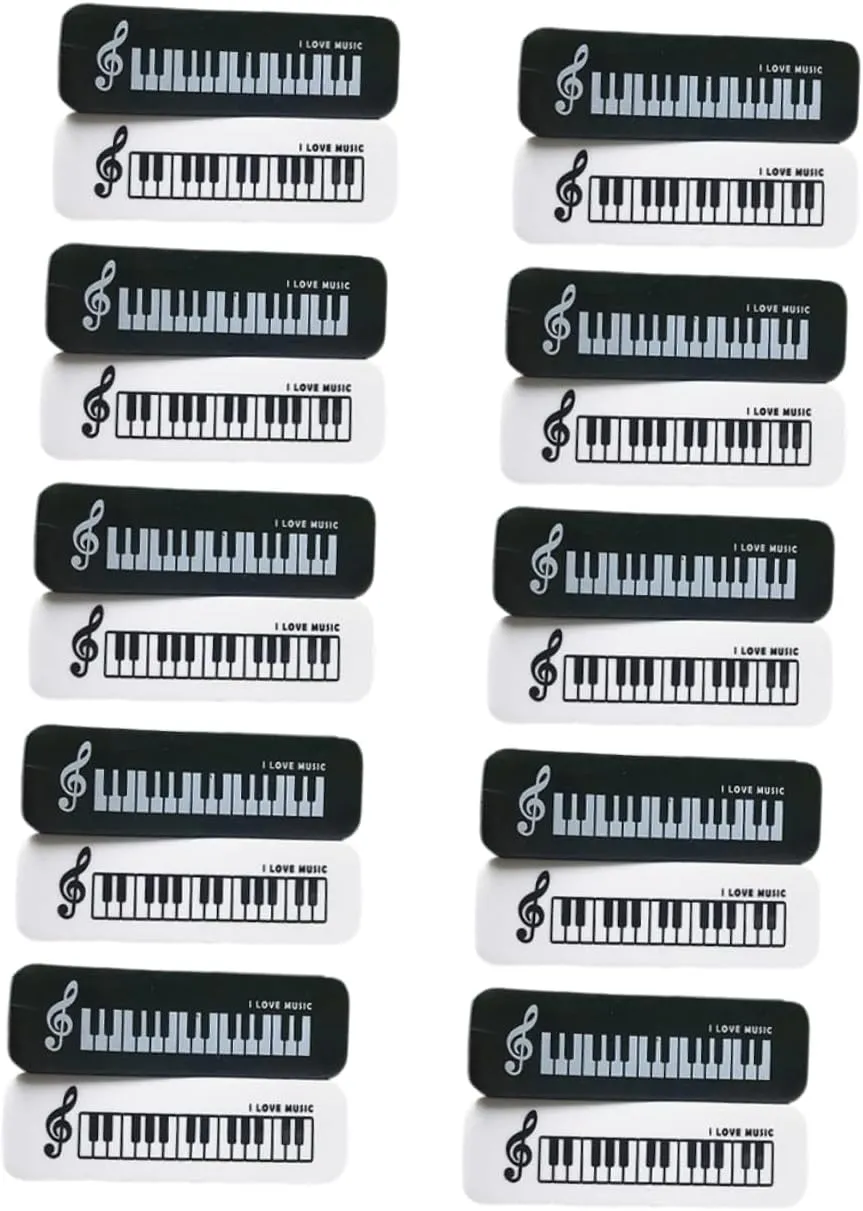 jojofuny 20 pcs Piano Shaped Erasers Cute Decorative Small Erasers for Homework Portable and Lightweight Classroom Rewards and Fun Party Favors