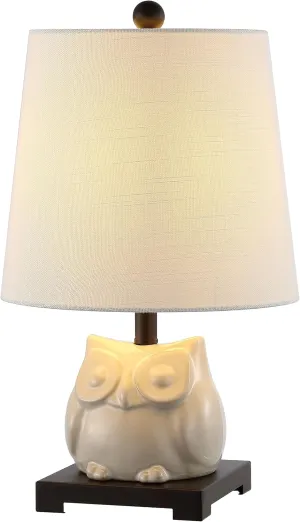 JONATHAN Y JYL3014B Justina 16" Ceramic Mini LED Table Lamp, Cottage,Transitional for Bedroom, Living Room, Office, Kids Room, Entryway, College Dorm, Bookcase, LED Bulb Included, Antique White