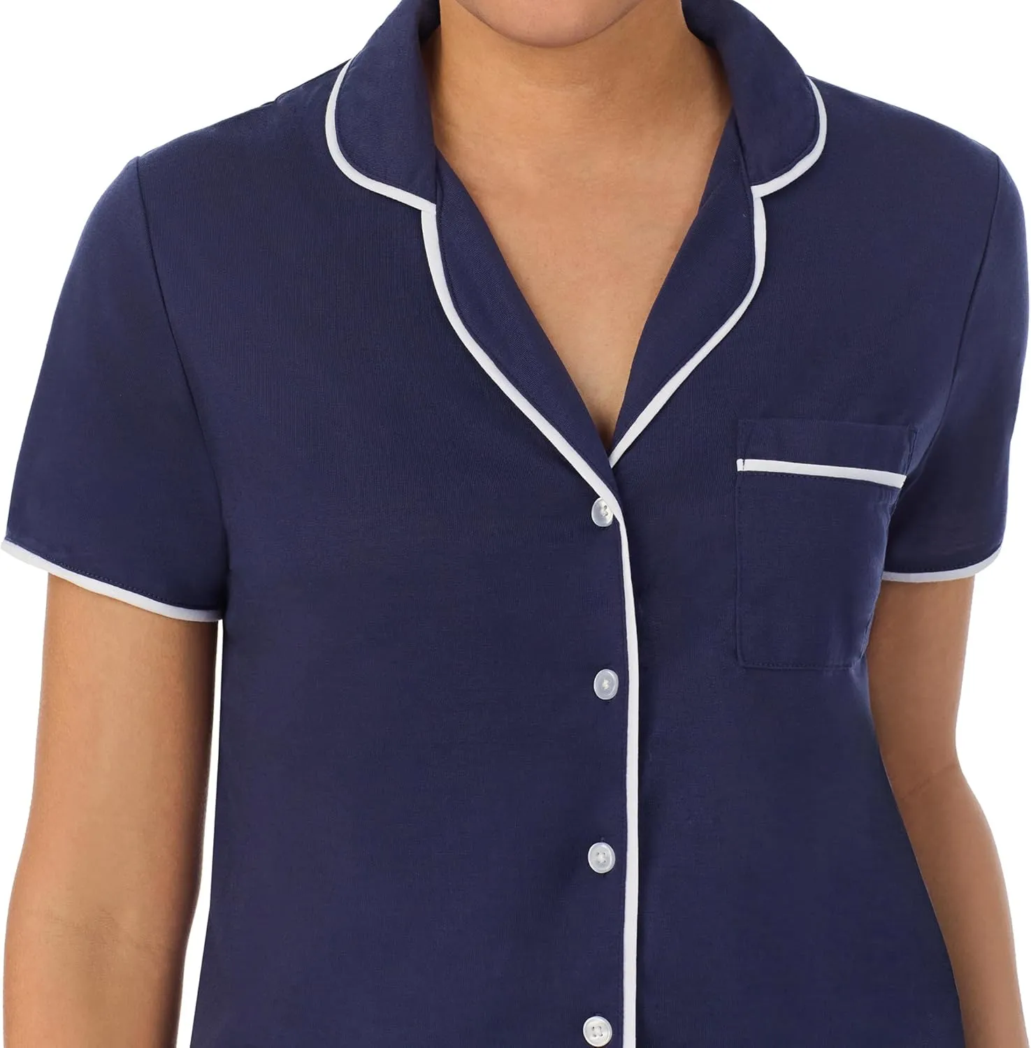 Jones New York Womens Sleepwear Lightweight Short Sleeve and Capri Pant 2-Piece Pajama Set