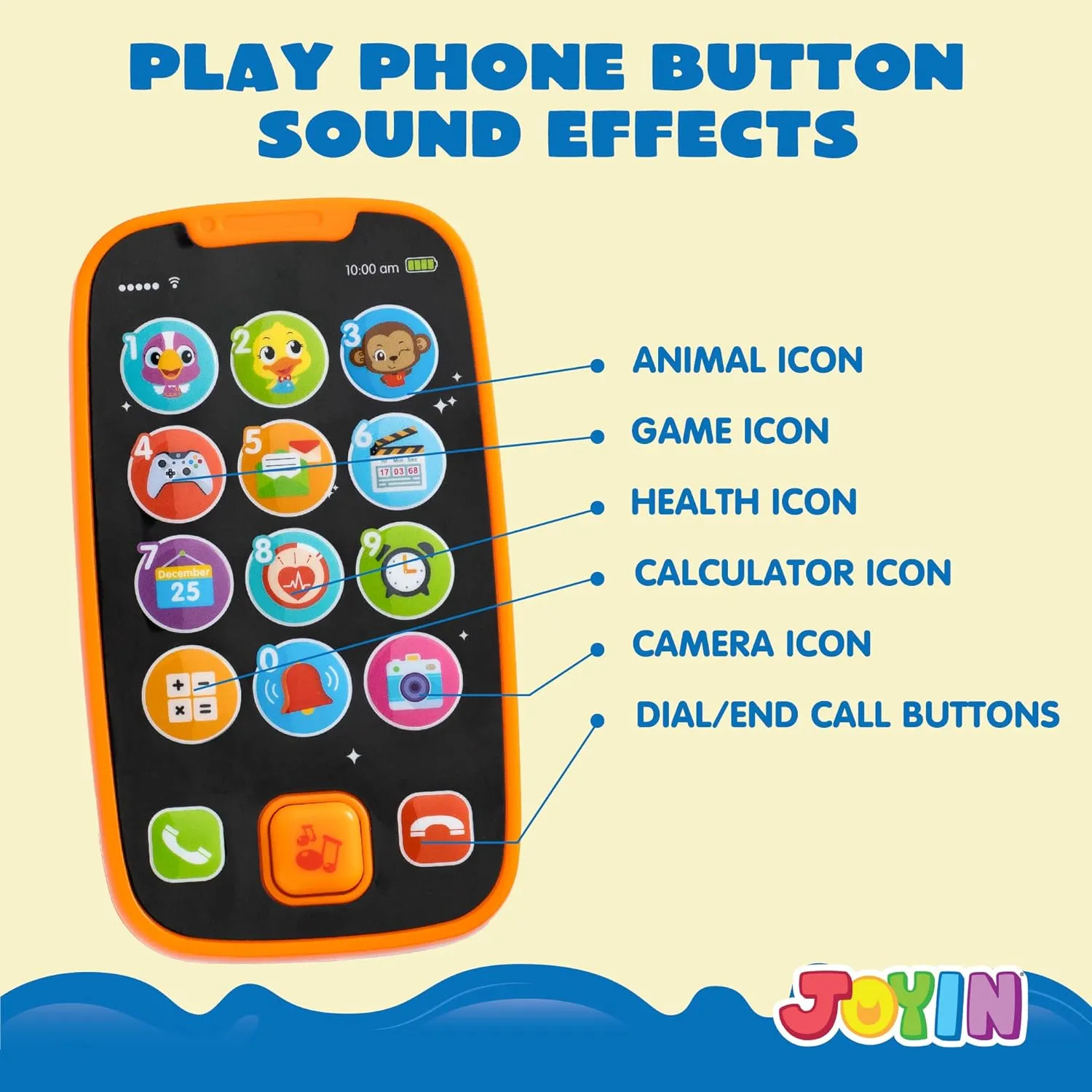 JOYIN Baby Learning Phone and Remote Toy for Toddler, Fun Smartphone Toys with Music for Infants, Boys or Girls, Holiday Stocking Stuffers, Kids Birthday Gift, Easter Basket Stuffers