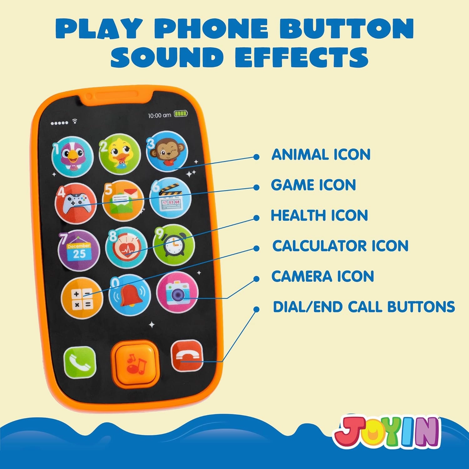 JOYIN Baby Learning Phone and Remote Toy for Toddler, Fun Smartphone Toys with Music for Infants, Boys or Girls, Holiday Stocking Stuffers, Kids Birthday Gift, Easter Basket Stuffers