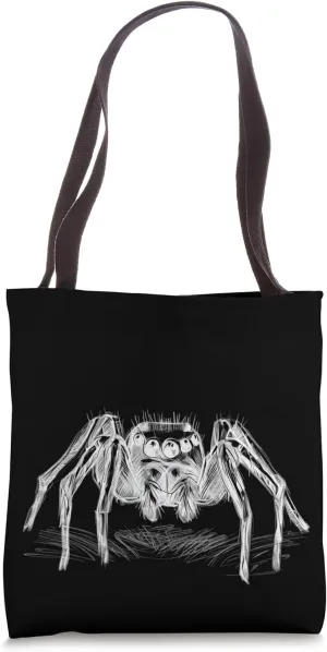 Jumping spider, Jumpingspiders, as scratch drawing Tote Bag