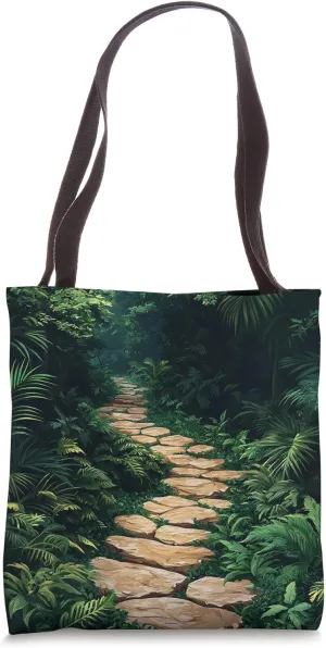 Jungle Pathway Landscape Graphic Tote Bag
