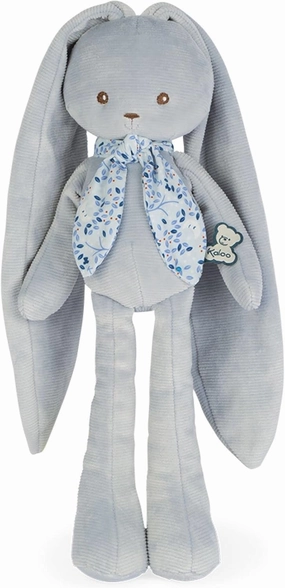 Kaloo Lapinoo My First Friend Corduroy Rabbit - Machine Washable - 13.75” Tall in Gift Box - Blue Ages 0  - K969944