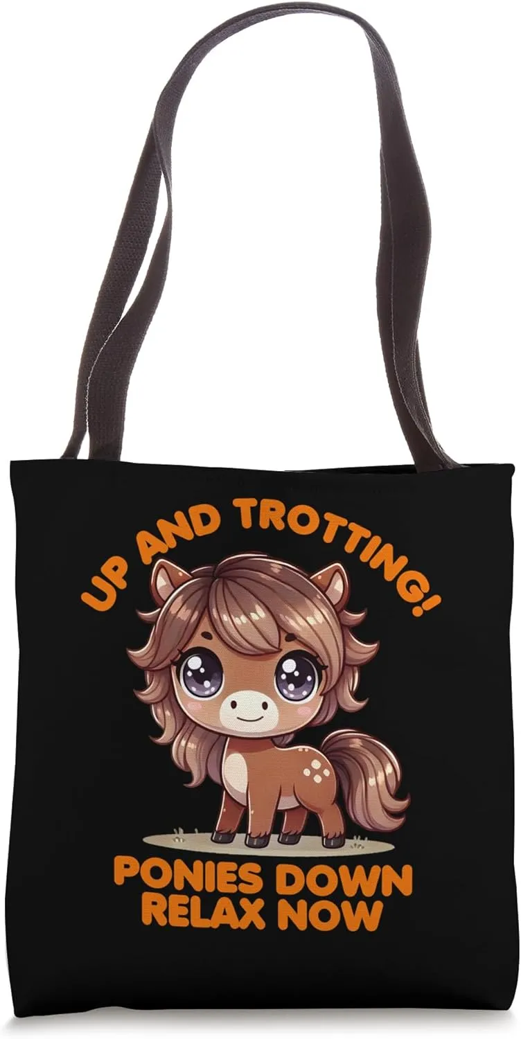 Kawaii Pony Breaks: Up and Down Fun Tote Bag