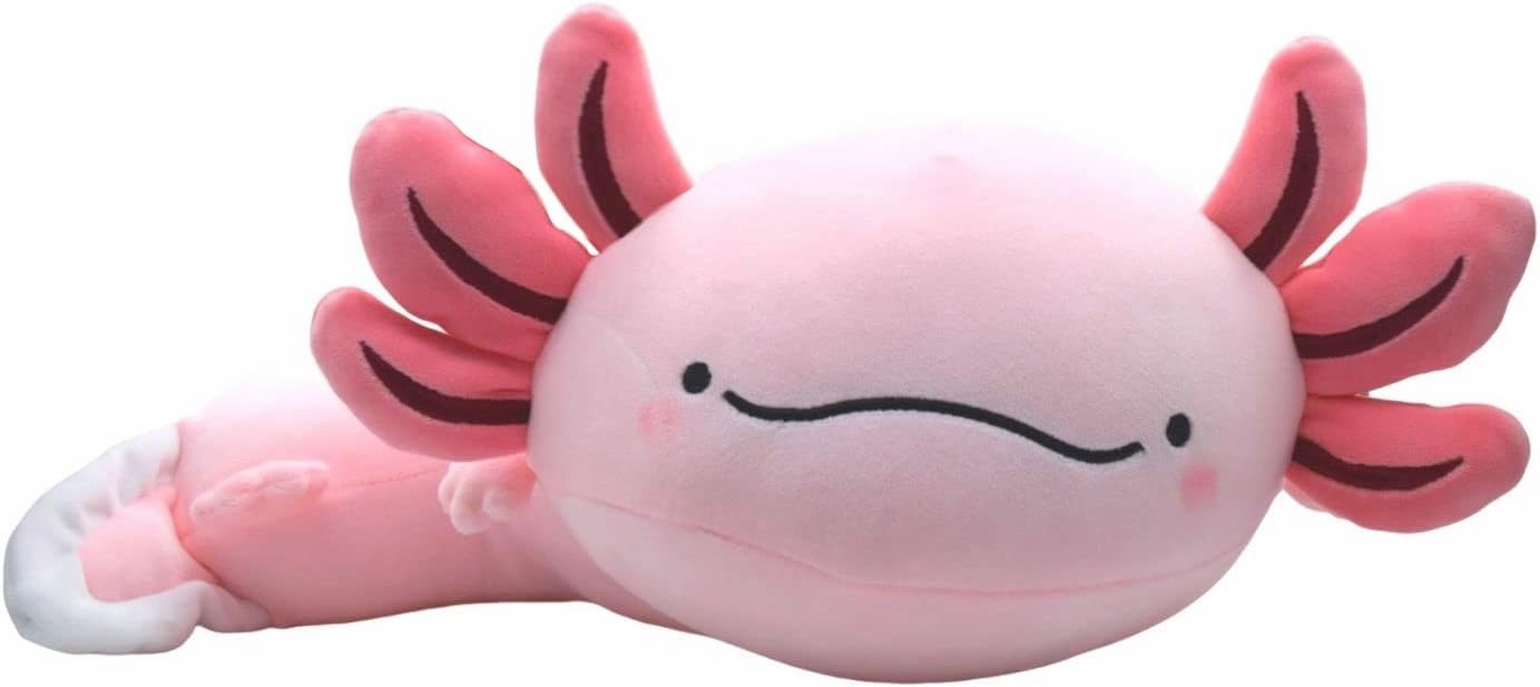 Kawaii Axolotl Plush Stuffed Animals, 11inches Soft Cuddly Mexican Walking Fish Pillow Toy