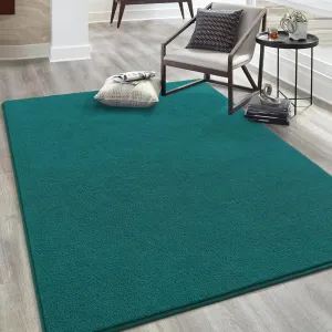 Keeko 4x6 Area Rugs for Bedroom, Soft Modern Living Room Rug Indoor Non Slip Low Pile Washable Rug Fluffy Fuzzy Memory Foam Carpets Throw Rugs for Kids Nursery Classroom Dorm Room Decor Teal