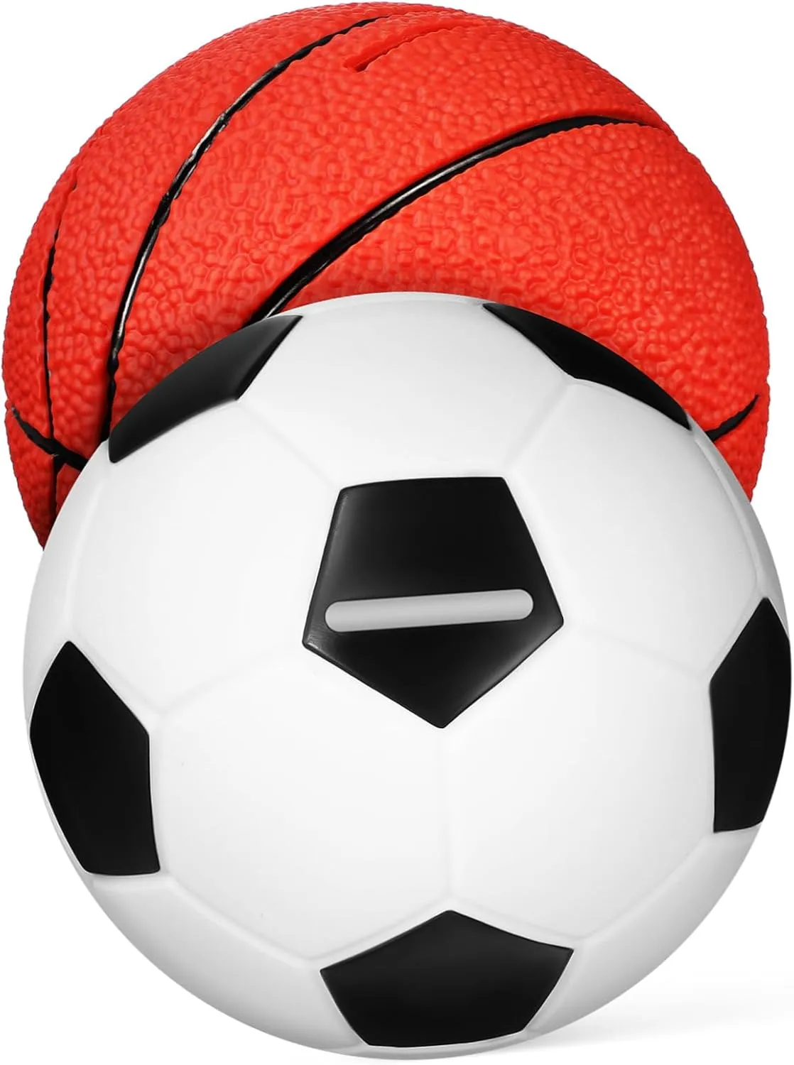 KESYOO 2Pcs Cartoon Piggy Bank Set Basketball Soccer Ball Coin Bank for Boys and Sports Savings Jar Birthday