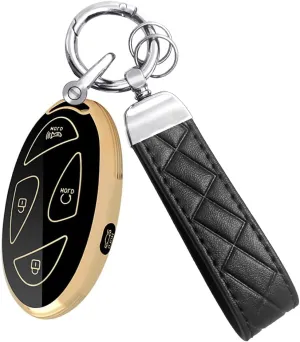 Key Fob Cover fit for Hyundai Kona Ioniq 6 Sonata Santa Fe Elantra 2024 2023 TPU Key Case Shell Keychain 5 Buttons