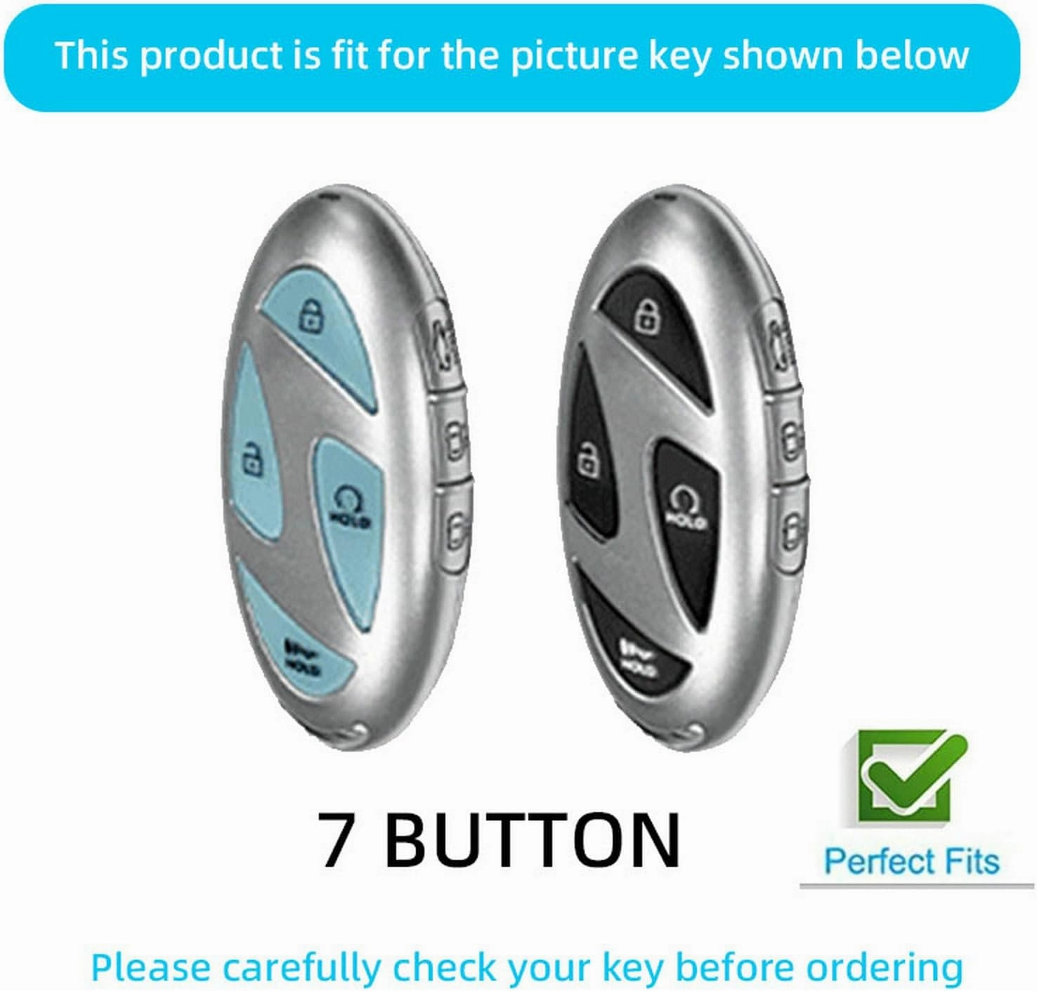 Key Cover Case fit for Hyundai Kona Ioniq 6 Sonata Santa Fe Elantra Hybrid Grandeur GN7 2024 2023 Key Fob Protector TPU 5 Buttons B White