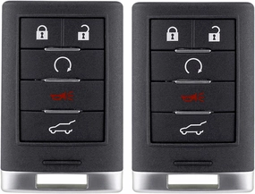 Keyless Entry Smart Remote Key Fob Fits with Cadillac SRX 2010 2011 2012 2013 2014 2015 ATS XTS 2013-2014 ELR 5 Button NBG009768T (Pack of 2)