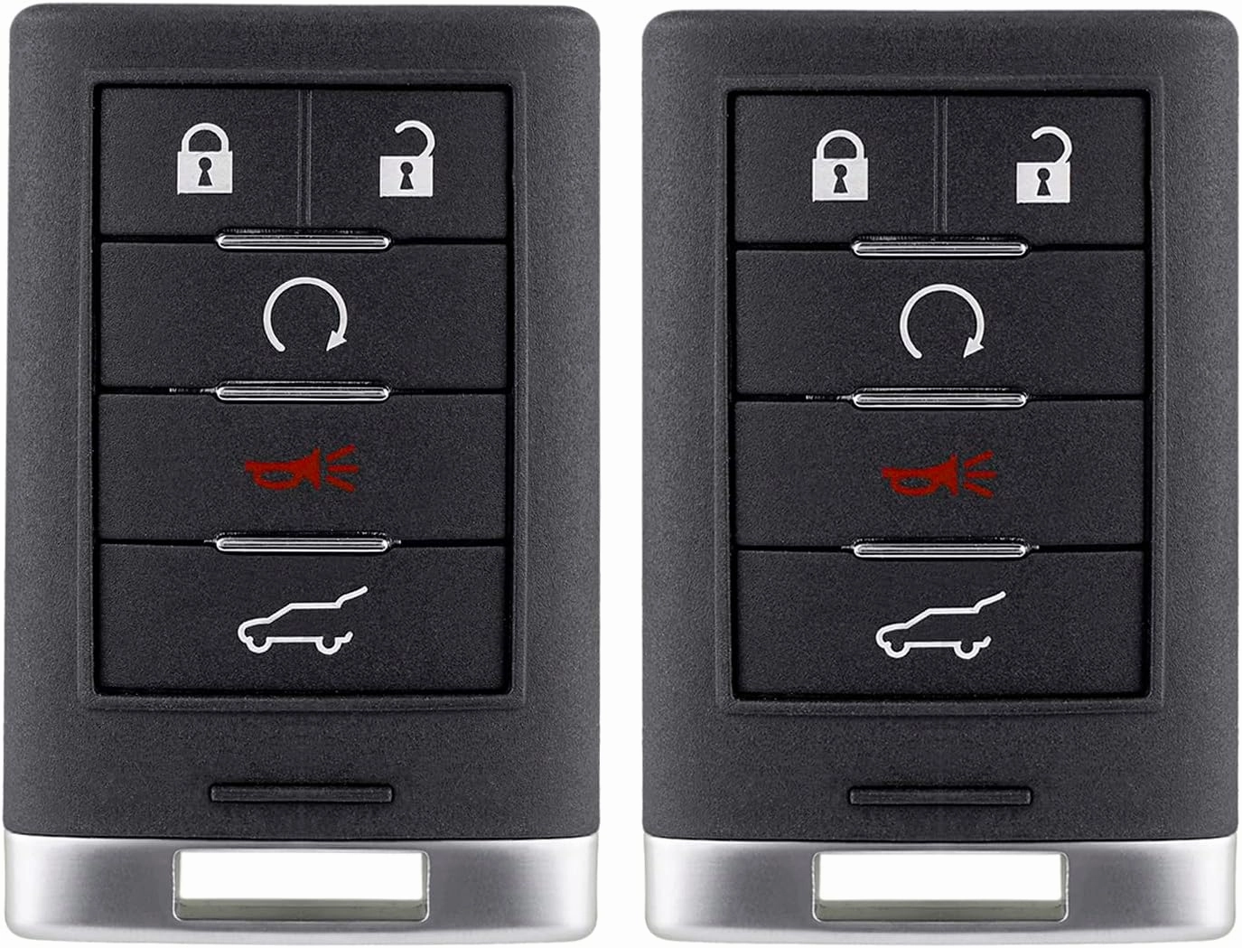 Keyless Entry Smart Remote Key Fob Fits with Cadillac SRX 2010 2011 2012 2013 2014 2015 ATS XTS 2013-2014 ELR 5 Button NBG009768T (Pack of 2)
