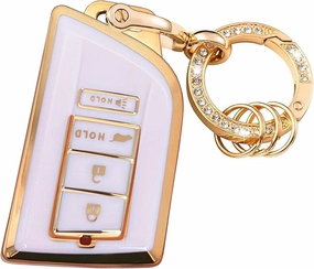 Keyless Entry Systems for Acura Key Fob Cover Fits for 2022 2023 2024 2025 Acura RDX MDX Remote Smart Key (Pink-Gold)