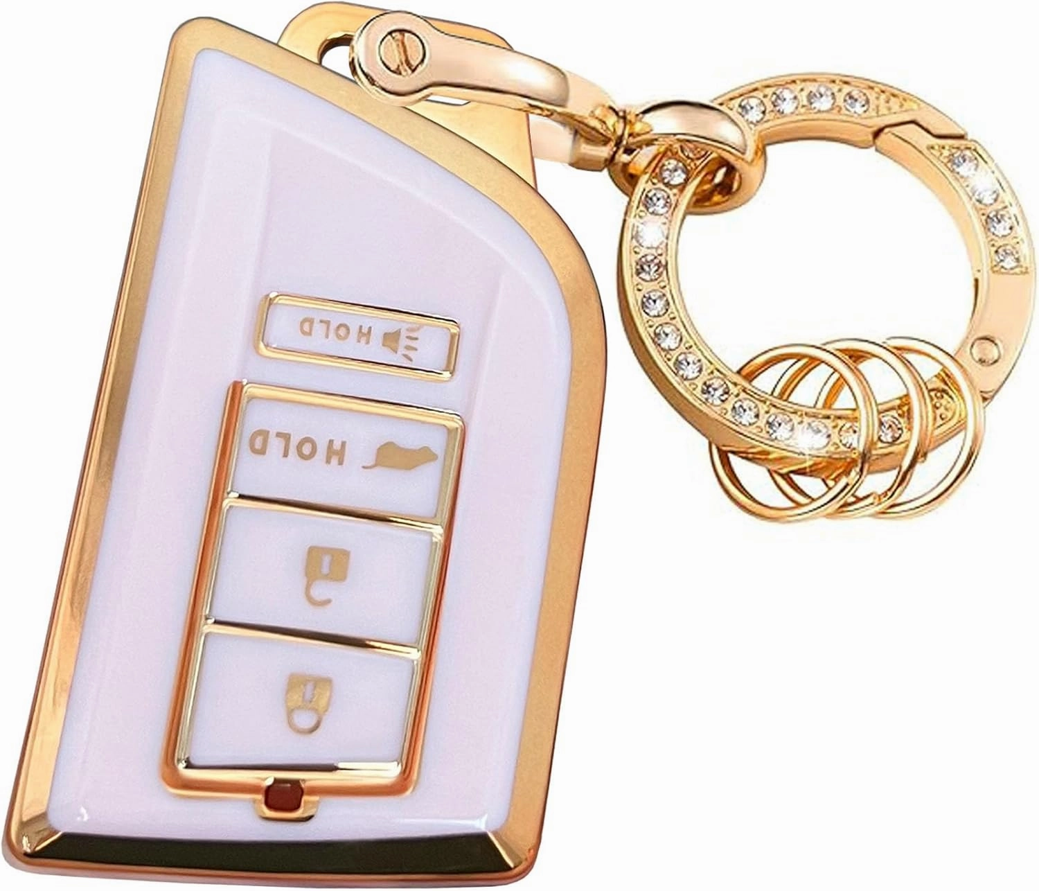 Keyless Entry Systems for Acura Key Fob Cover Fits for 2022 2023 2024 2025 Acura RDX MDX Remote Smart Key (Pink-Gold)