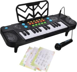 Keys Piano with Microphone Educational Musical Instrument for Beginners for Boys and Enhances Hearing and Coordination Skills Compact Design for Easy Portability