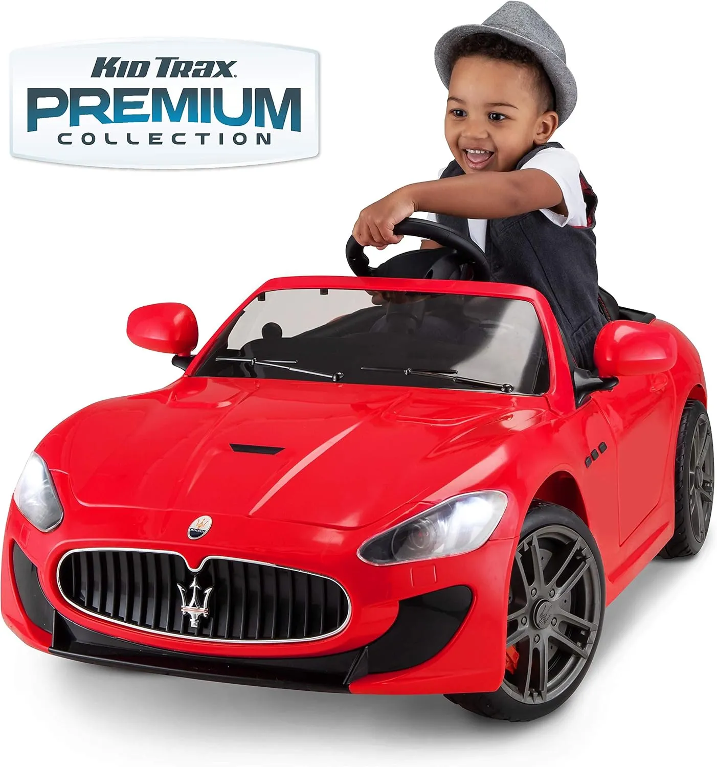 Kid Trax Electric Kids Luxury Maserati Convertible Car Ride-On Toy, 6 Volt Battery, Remote Control, Ages 3-5 Years, Bright Red
