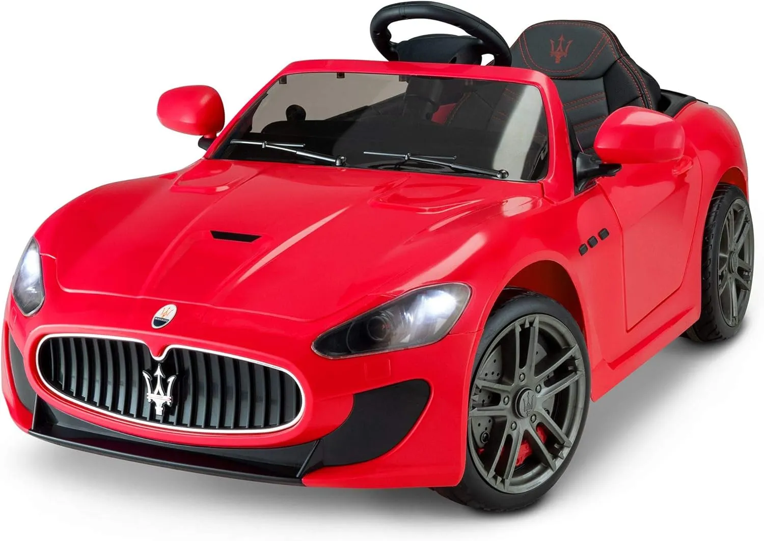 Kid Trax Electric Kids Luxury Maserati Convertible Car Ride-On Toy, 6 Volt Battery, Remote Control, Ages 3-5 Years, Bright Red