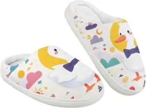 Kids Animals Cotton Slippers Warm Cozy Furry Slippers Anti-Skid Plush Outdoor Winter Slippers for Litter Kid US 9-15