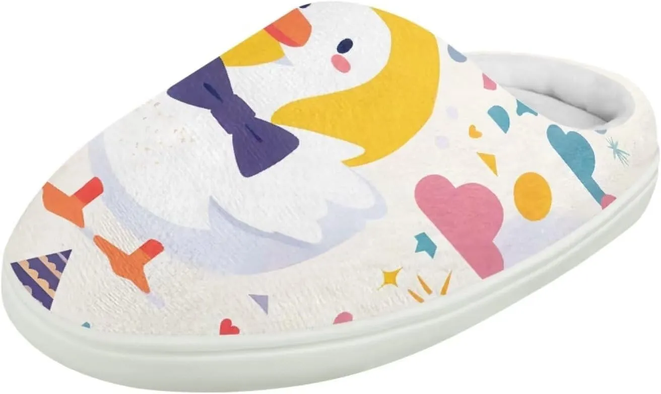 Kids Animals Cotton Slippers Warm Cozy Furry Slippers Anti-Skid Plush Outdoor Winter Slippers for Litter Kid US 9-15