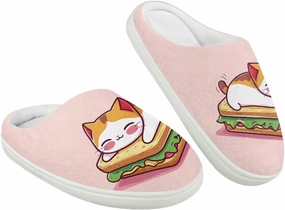 Kids Animals Cotton Slippers Warm Cozy Fuzzy Slippers Non-Slip Plush Outdoor Winter Slippers for Litter Kids US 9-15